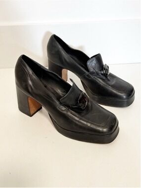 Gacel Studios Chunky Heel Leather Loafer size 37
